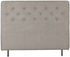 Sengegavl 140x150 cm - Sandfarvet hovedgærde med knapper - Nordstrand Home